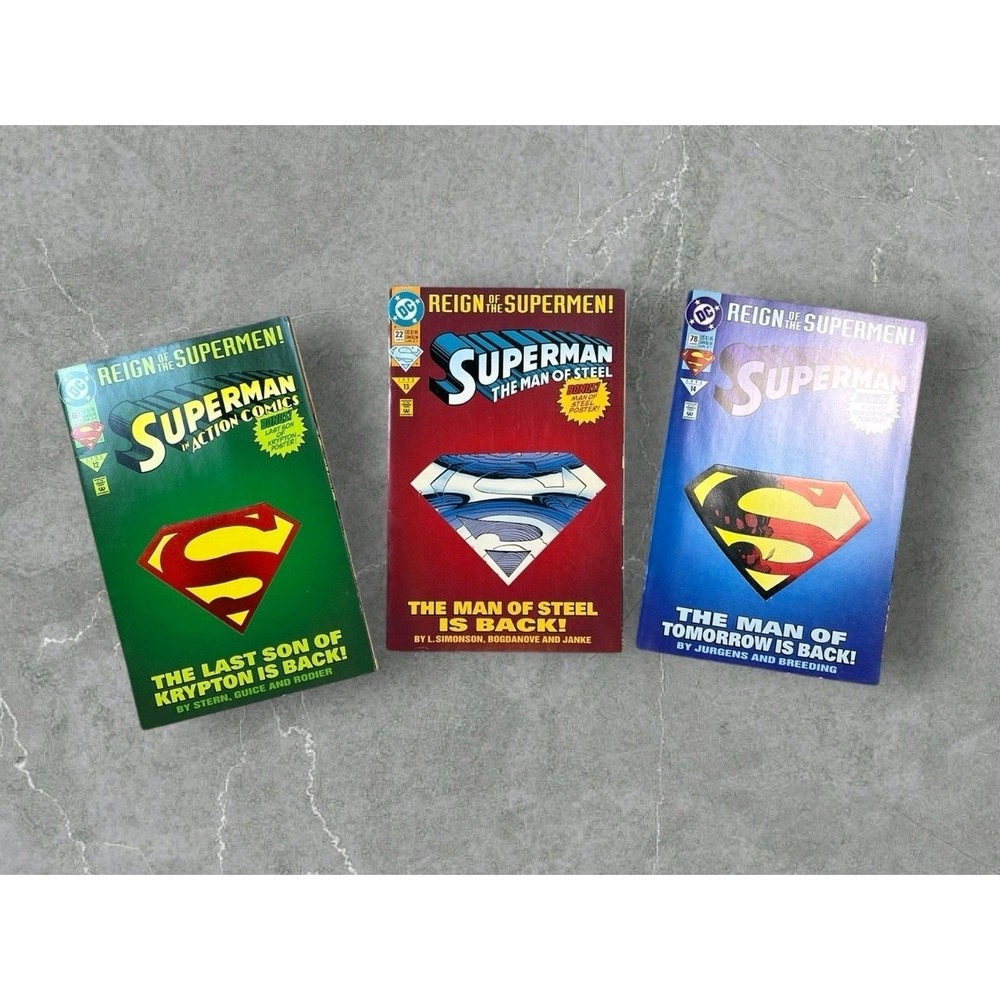 DC‎ Comics Superman Reign of the Supermen Lot 3 Issues 687 22 78 Die Cut 1993